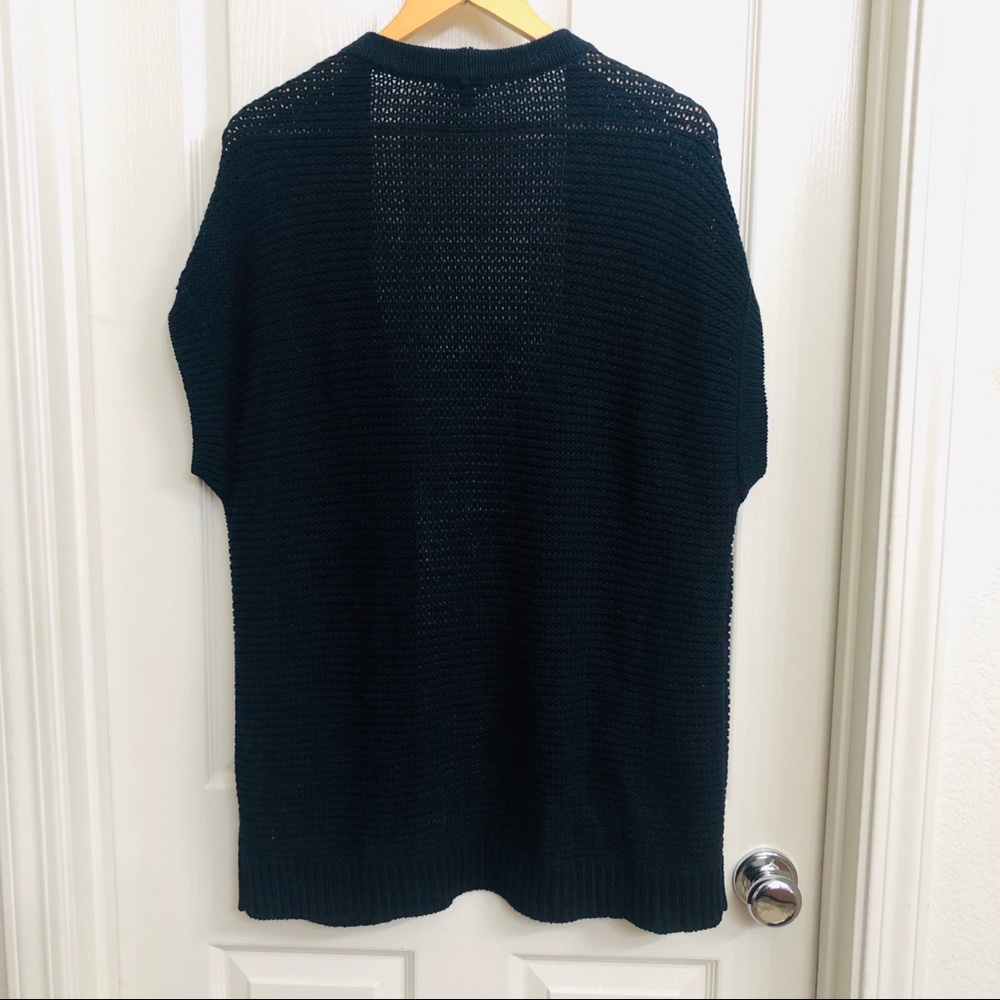 Talbots Knitted Open Front Long Sweater Sleeveless - Picture 2 of 6